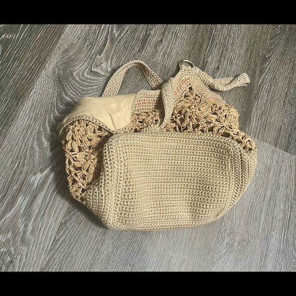 THE SAK tan crochet tassel boho shoulder bag - Picture 8 of 8